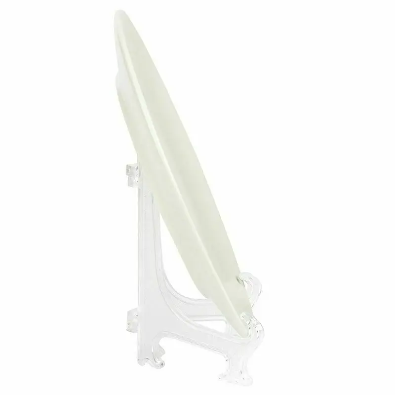 

24-Pack Plastic Easel Display Stand Plate Holders for Photo Dish Art, 5.3" Tall