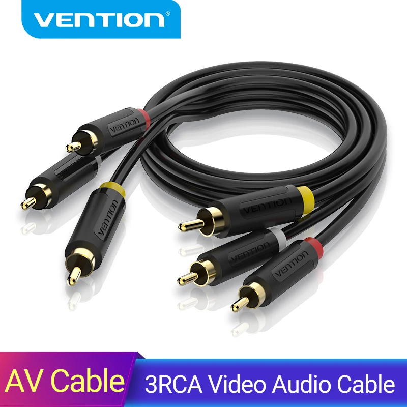 Vention 3RCA для аудио кабель позолоченный со штыревыми соединителями на обоих концах