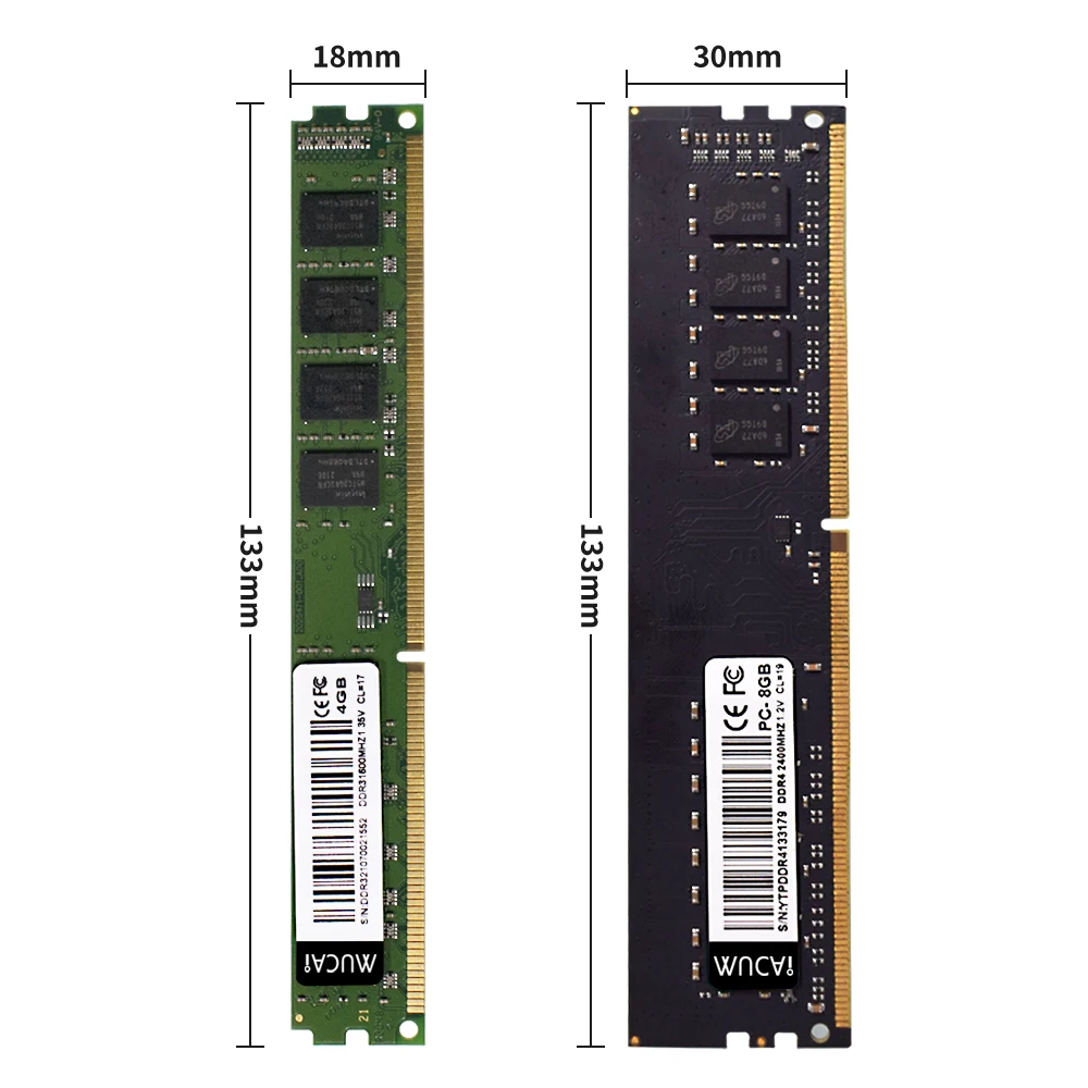 

MUCAI DDR3 DDR4 2GB 4GB 8GB 16GB memoria ram 1333mhz 1600mhz 2133mhz 2400mhz 2666mhz RGB Memory Desktop Dimm Ram