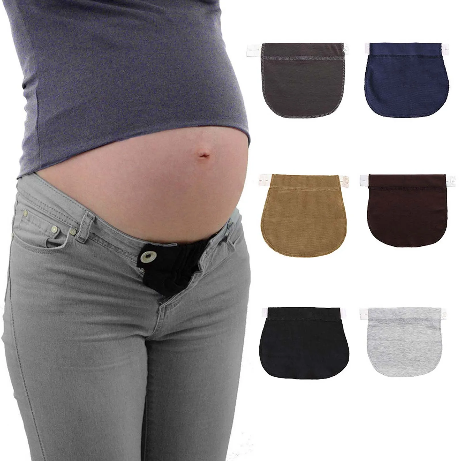 

1Pcs Women Adjustable Elastic Maternity Pregnancy Waistband Belt Extender Elastic Pants Waist For Pregnant Sewing Accessories