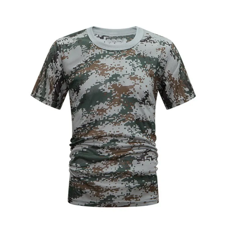 

Camouflage Running Sport Short Sleeve T-Shirt Men O Neck Soft Leisure Riding Walking T Shirt