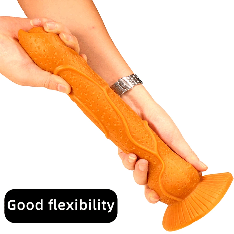 Новинка огромный большой фаллоимитатор Золотой мягкий силиконовый реалистичный