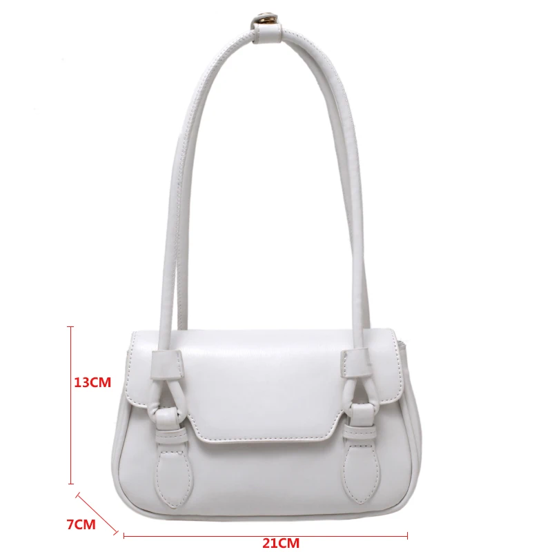 

Small Underarm Bag Women 2021 New Totes Soft Pu Leather Shoulder Bags Lady Solid Color Elegant Handbag Armpit Messenger Bag sac
