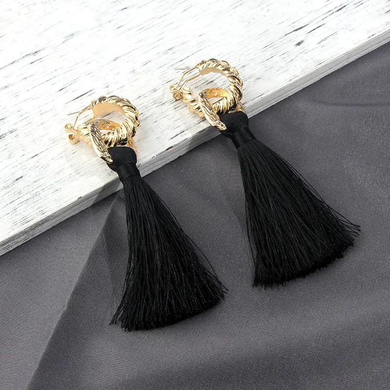 Женские Висячие серьги JJFOUCS винтажные металлические золотого цвета с листьями