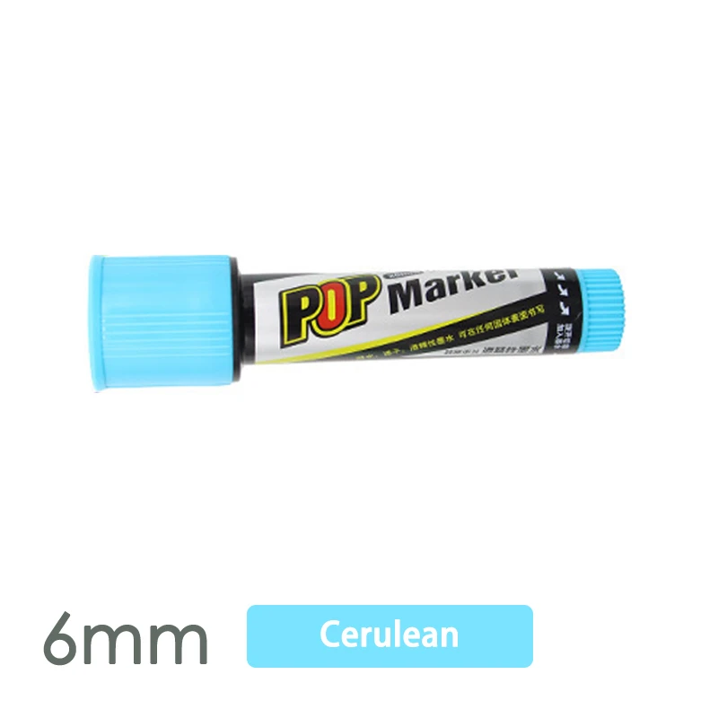 6mm Cerulean Несколько цветов Несколько ручек маркеры Кисть ручка ручная роспись плакат кисть фломастер на масляной основе может быть крашена поп-ручка - Цвет: 6mm Cerulean