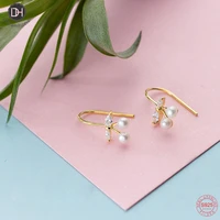 dreamhonor 100 s925 sterling silver cherry pearl drop earrings for women wedding engagement bridal jewelry dangle earring