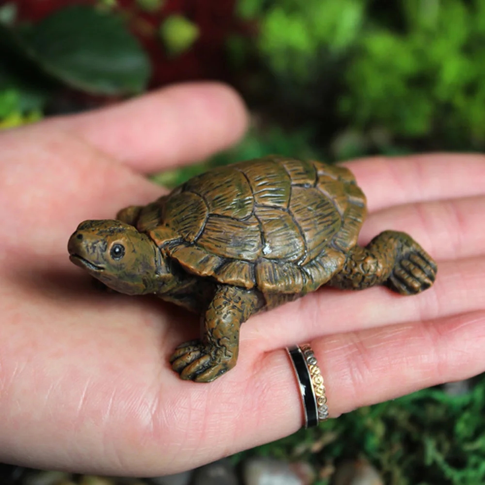 

Creative Micro Landscape Simulation Tortoise Garden Landscaping Balcony Pot Decor Shooting Props Realistic Animal Ornament