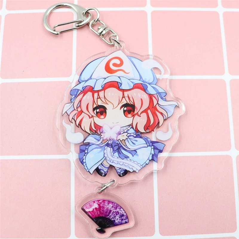 Аниме мультфильмы Храм Дамы Hakurei Reimu фладрин алый брелок для косплея акриловый