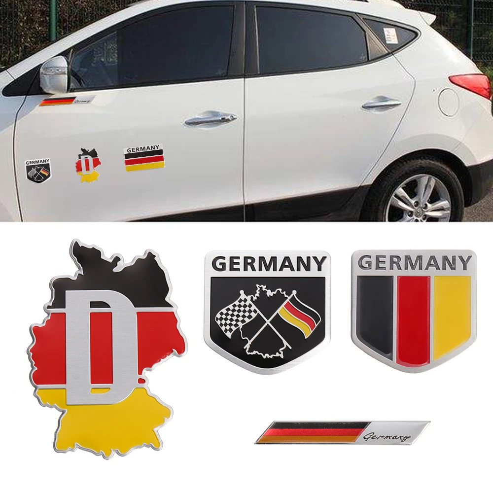 Автомобильный 3D Флаг Германии наклейка на дверь автомобиля Знак Эмблемы