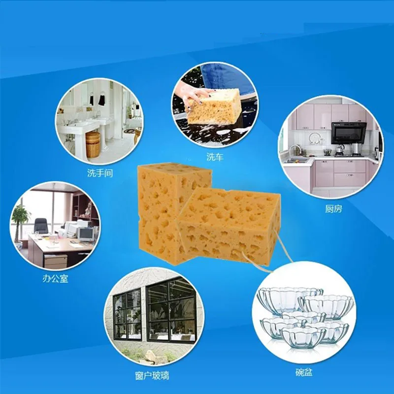 

Car Wash Sponge Extra Large Cleaning Honeycomb Coral Car Yellow Thick Sponge Block Car Supplies Auto Wash Tools Absorbent 1pcs