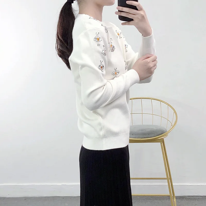 SAYTHEN 2021 Роскошные брендовые осенние зимние черные свитера пуловеры вязаные