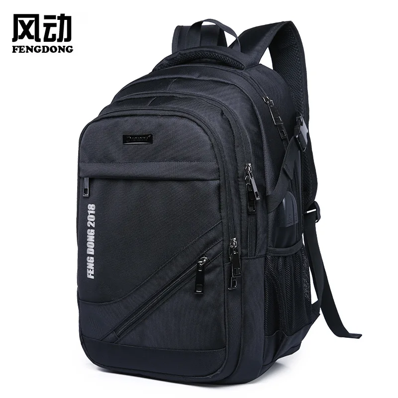 Модный рюкзак нейлоновый мужской для ноутбука вместительный дорожный школьный