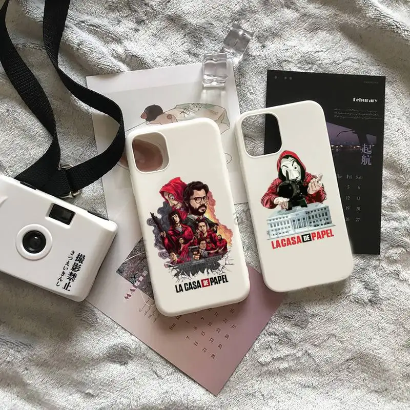

Banknote House la casa de papel Phone Case Candy Color for iPhone 6 7 8 11 12 s mini pro X XS XR MAX Plus