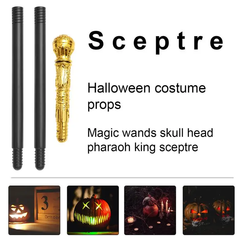 

2pcs Stage Performance Scepter Plastic Party Scepter Decorative Stage Props