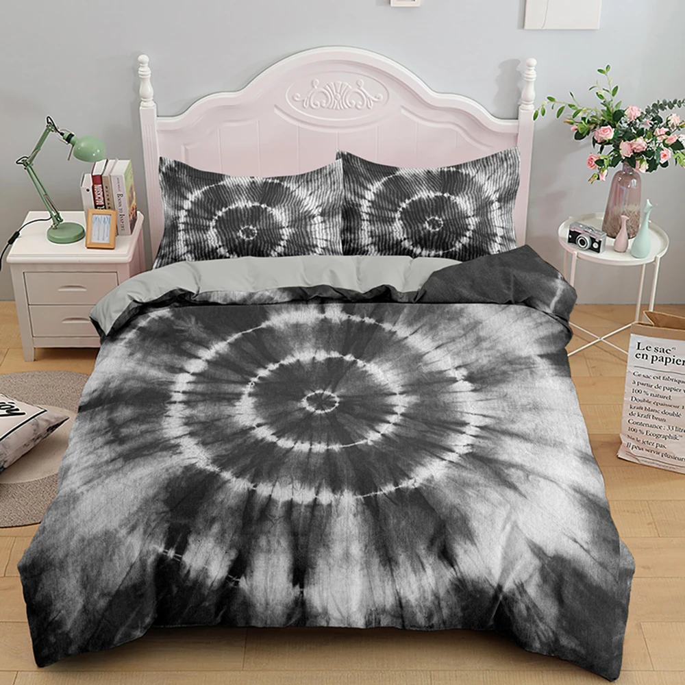 Комплект постельного белья с цветным принтом одеяло 3D рисунком 2/3 предмета