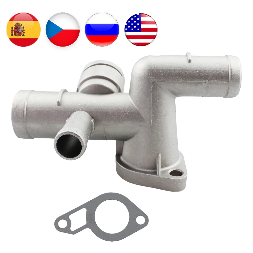 Соединитель шланга охлаждения двигателя из алюминиевого сплава 06A 121 133J для Jetta Golf