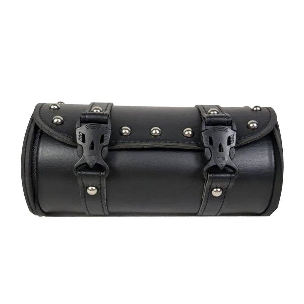 For Harley Motorcycle Bag Replacement Universal Leather Black 1Pc Luggage