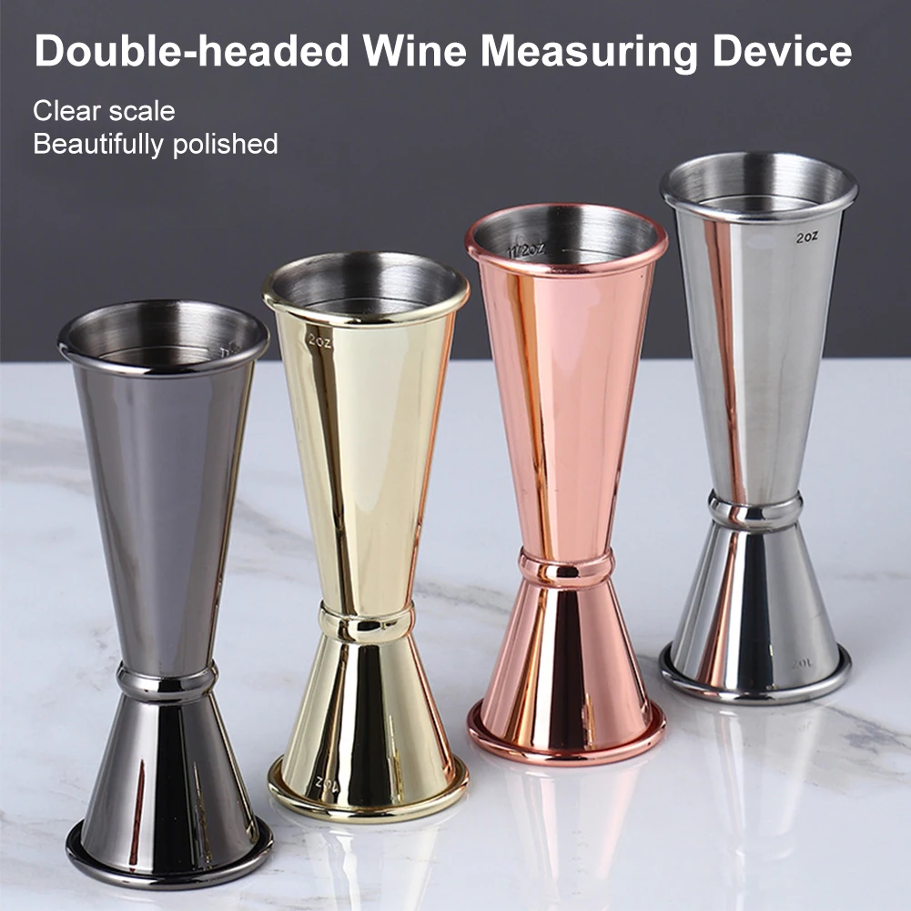 

Stainless Steel Ounce Jigger Cocktail Double Short Drink Spirit Mixer Measure Cup For Bar（1 Oz / 2 Oz）