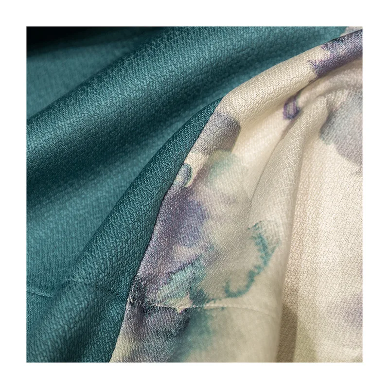 

Modern Simple Natural Cotton Shade Printing Stitching Curtain Fabric Curtains for Living Room Bedroom Shade