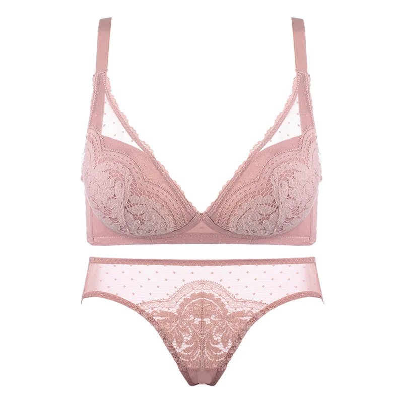 Пуш ап бюстгальтер и трусики Комплект женские сексуальные интимные Lingere