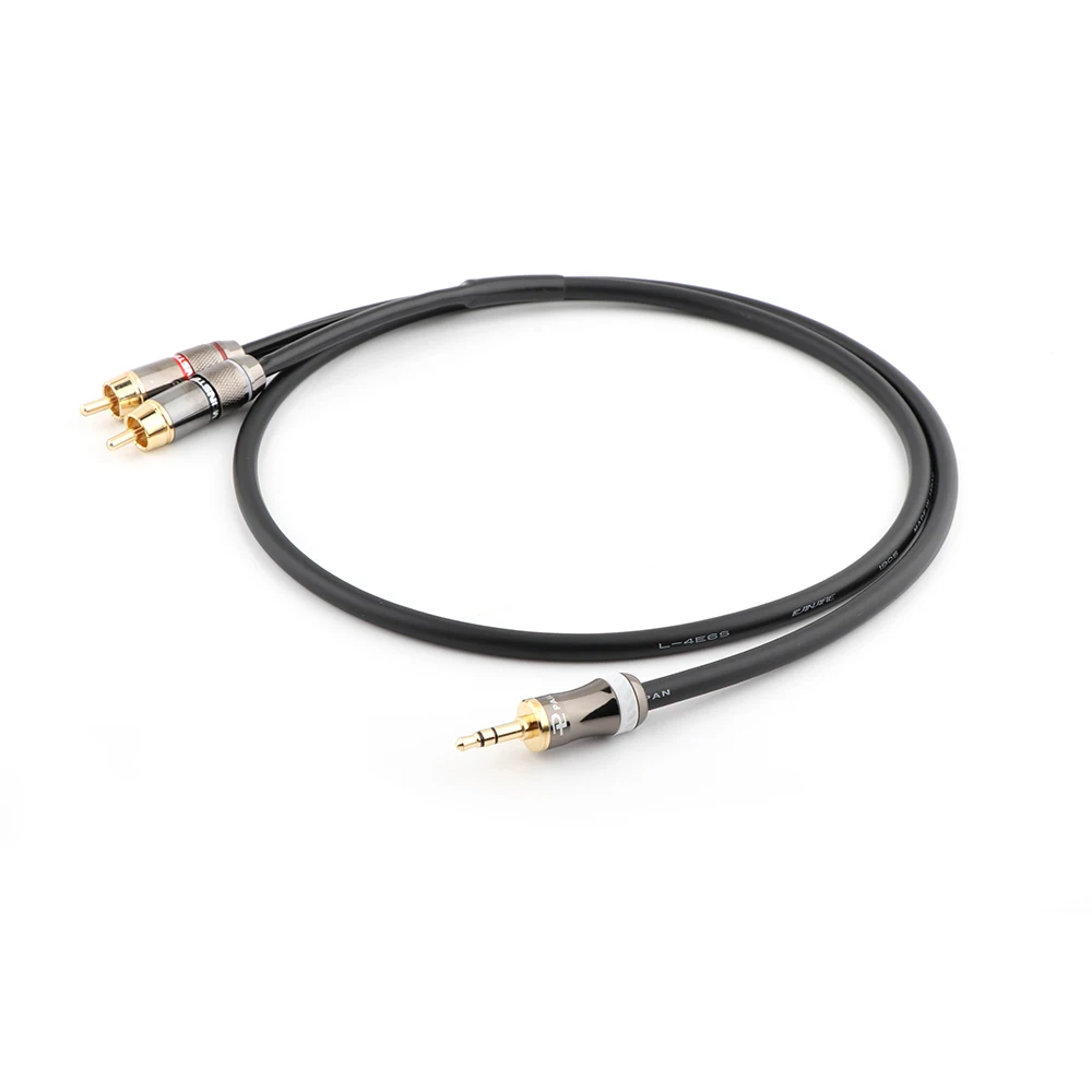 Разветвитель со штекером 3 5 мм на 2RCA AUX RCA Y-образный шнур для смартфонов динамиков