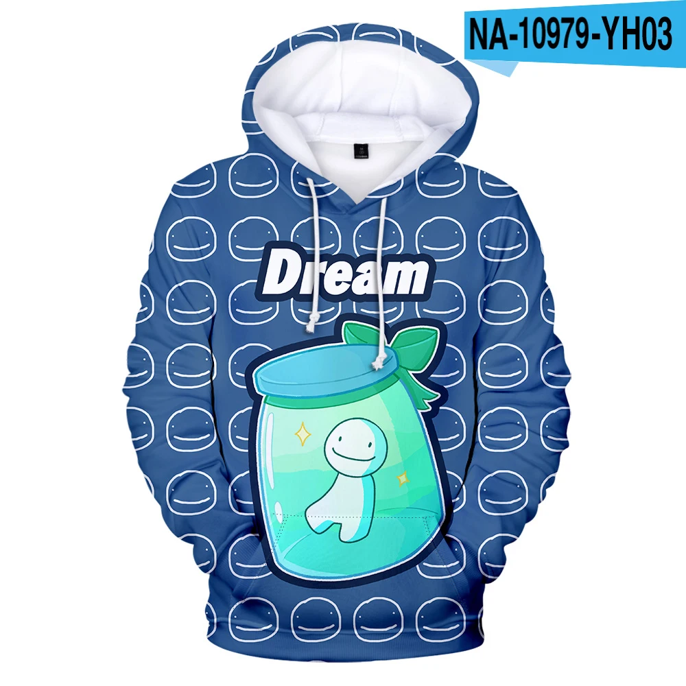 

Забавная детская толстовка Dream Smp Merch DreamWasTaken, свитшоты с графическим рисунком в стиле хип-хоп, пуловеры для мальчиков и девочек, одежда с аним...