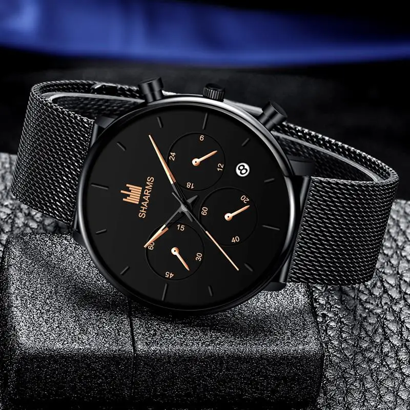 2019 Mens Watches Stainless Steel Luxury Military Sport Watch Relogio Masculino Quartz Wristwatches Calendar Clock Reloj Hombre | Наручные