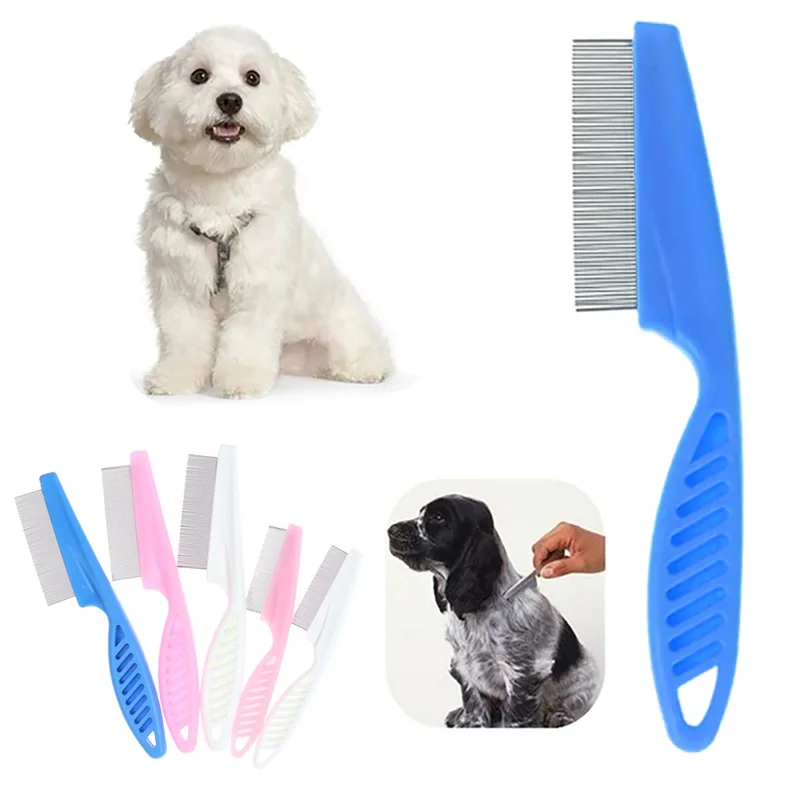 

Stainless Steel Flea Comb For Cats Dogs Pet Care Comb Pet Animal Care Comb Deworming Brush Hair Fur Remove Grooming Tools