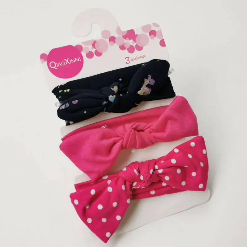 2019 Детские аксессуары 3 шт./компл. милые детские повязки на голову с бантом и