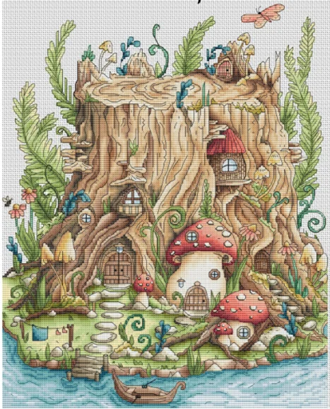 Tt Счетный Набор для вышивки крестиком пень дом ручной работы Рукоделие 14ct