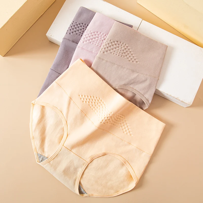 4 шт./комплект женские хлопковые трусы с завышенной талией|Женские трусики| |