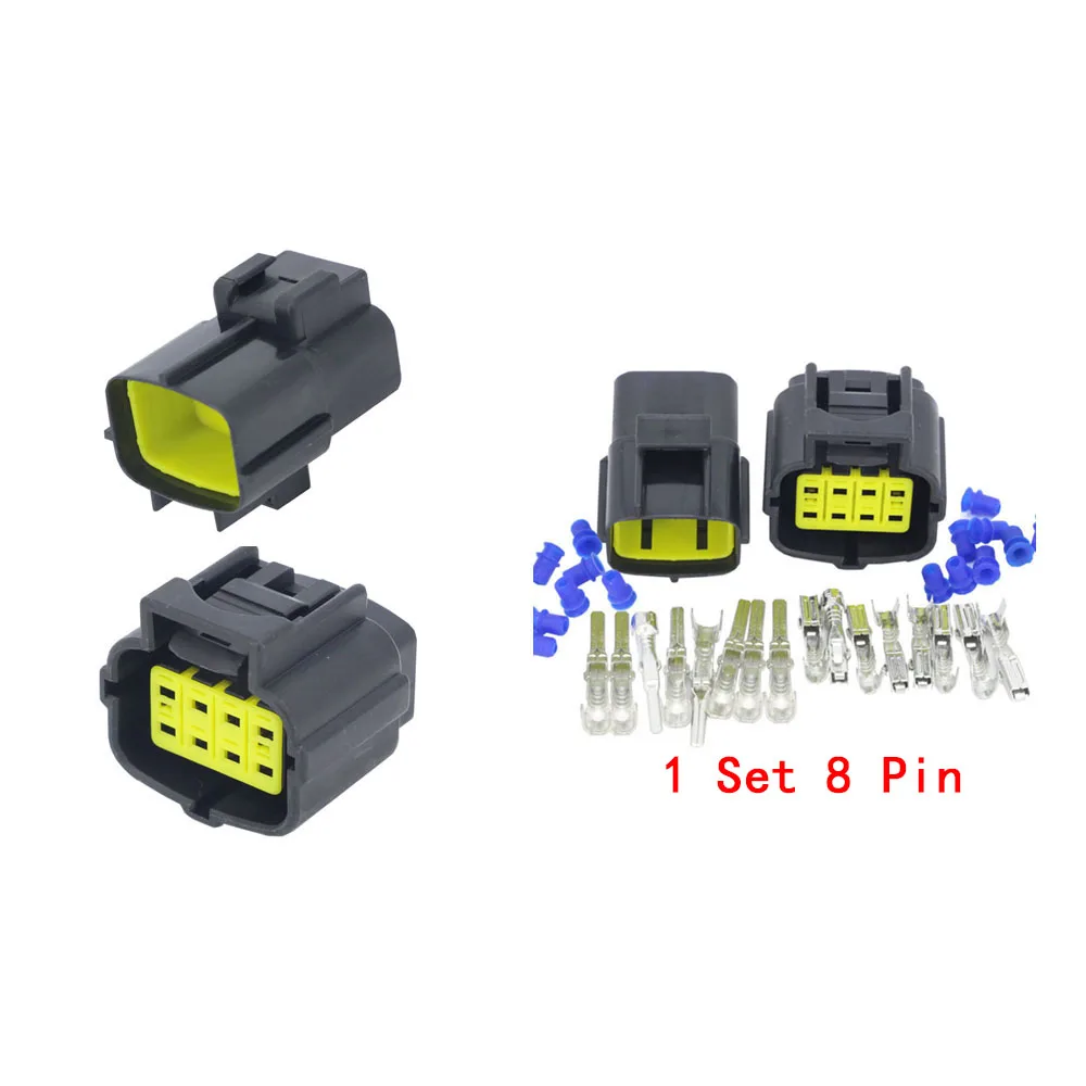 1 Set 8 Pin 1 комплект AMP Denso 1,8 мм-(1/2/3/4/6/8/10/12/16Pin) серии разъем водонепроницаемый электрический провод разъем кислородный датчик Автомобильный разъем - Цвет: 1 Set 8 Pin