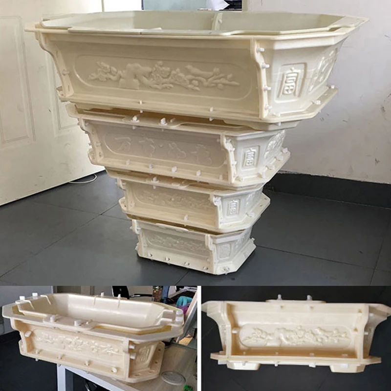 Concreto para Plantas Vaso de Flores Flowerpot Cimento Molde Flor Suculentas Faça Você Mesmo Decoração Ferramenta Jardim Criativo Abs