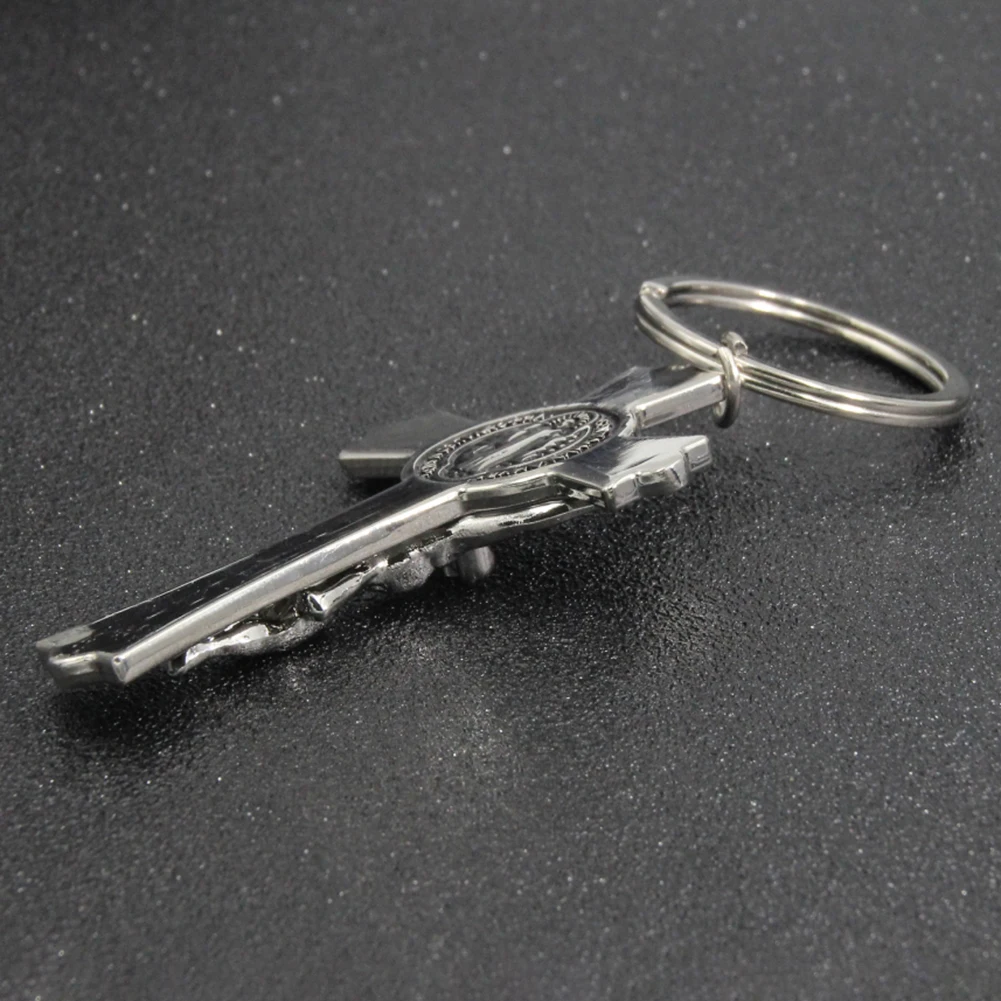 Металлический брелок для ключей с распятием Иисуса Христа|Орнаменты| |