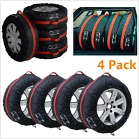 4x car spare tire cover case polyester wheel tires storage bags vehicle tyre waterproof dust proof protector carrier accessories