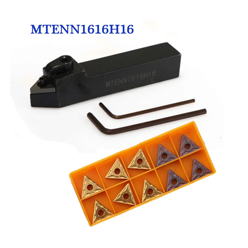 1 шт. MTENN1616H16 держатель внешнего токарного инструмента + 10 TNMG160404 TNMG160408 вставка