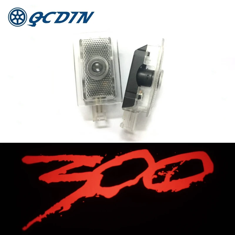 

QCDIN для Chrysler 300 светодиодный светильник с логотипом двери автомобиля HD лампы-проекторы логотипа светильник s для Chrysler 300 200 Sebring Lancia Thema