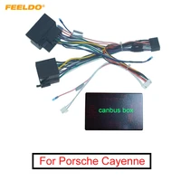 feeldo car audio raddio 16pin android power cable adapter with canbus box for porsche cayenne cddvd player wiring harness