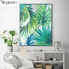Картина из тропических растений, алмазная вышивка, вышивка крестиком, 5d сделай сам, мозаика стразы, декор с зелеными листьями