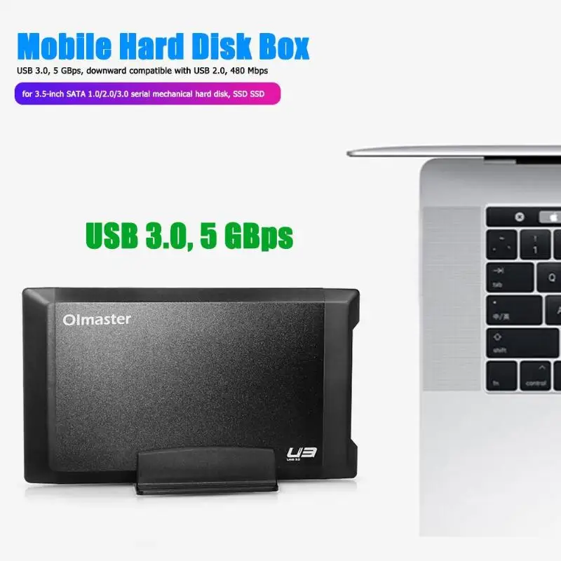 OImaster EB-330U3 3,5 дюймов USB3.0 для SATA высокоскоростной SDD HDD корпус внешний жесткий диск корпус hdd коробка