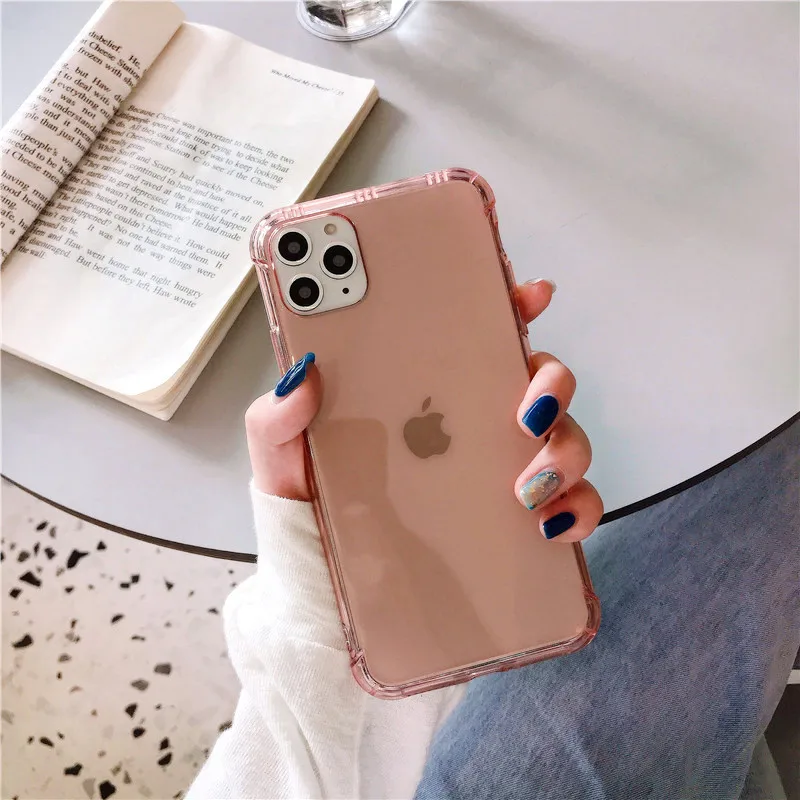 Противоударный чехол для iphone 11 11Pro Max XR XS Max, прозрачный мягкий чехол из ТПУ для iphone 6, 6s, 7, 8 Plus, защитный чехол - Цвет: F