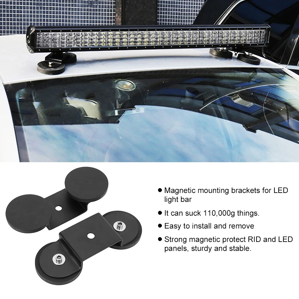 

Universal Magnetic Light Bar Mounting Bracket Black Holder Sucker Universal For Car SUV Car Product Accessories Antirust Durable