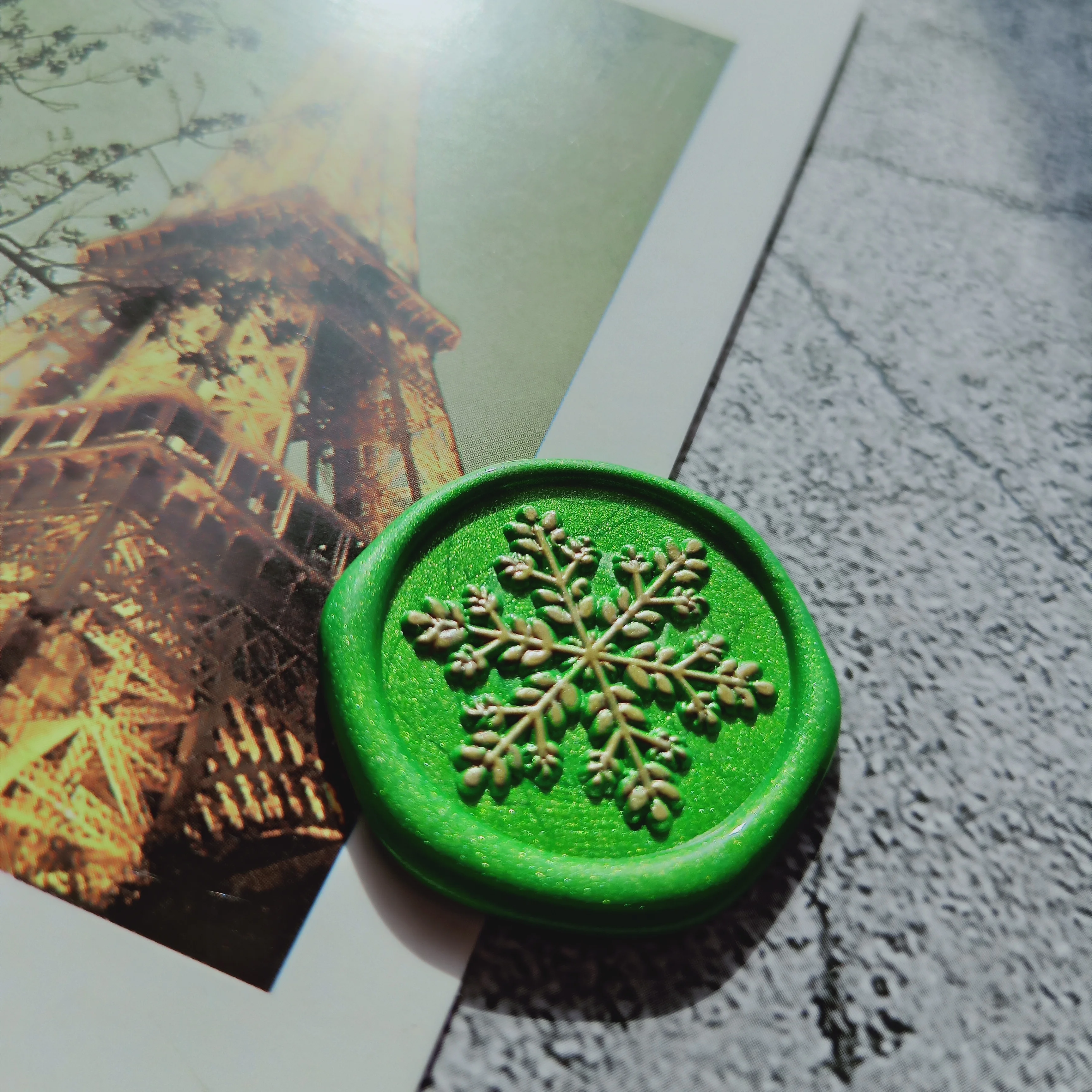 Головка штемпеля Рождественская деревянная печать в стиле ретро для