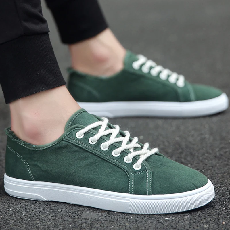 

2021 Fashion Canvas Shoes Men Classic Sneakers Boys Student School Tennis Male Cheap Vulcan Shoes