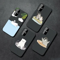 cute penguin phone case for samsung a10 a12 a50 a51 a52 a21 a31 a32 a71 s10 s20 s21 plus fe ultra