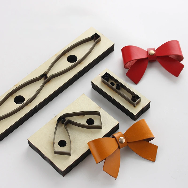 

3pcs/Set Brief Bowknot DIY Leather Template Knife Die Handcraft Leather Tool Pendant Ornaments Bow Punching Die Cutting Mould