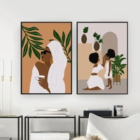 mother daughter motherhood wall art black afro woman canvas painting nordic poster holiday gift decor pictures for living room
