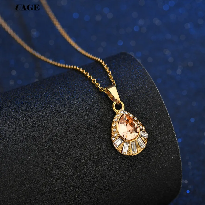 Женское винтажное ожерелье-чокер с крупными кристаллами и камнями | Украшения