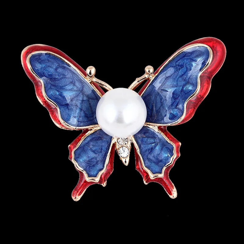 

Enamel Colorful Butterfly Pearl Brooches Pins Women Brand Jewelry 2022 New Fashion Insect Brooch Pin Wedding Party Suit Corsage