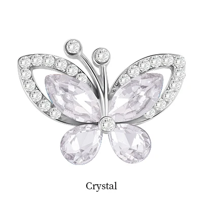 Crystal Бабочка в форме кнопки кристалл комбинированная металлическая основа Стразы Стильный Кристалл Стеклянные заостренный кончик для шитья одежды ткань Garmen - Цвет: Crystal